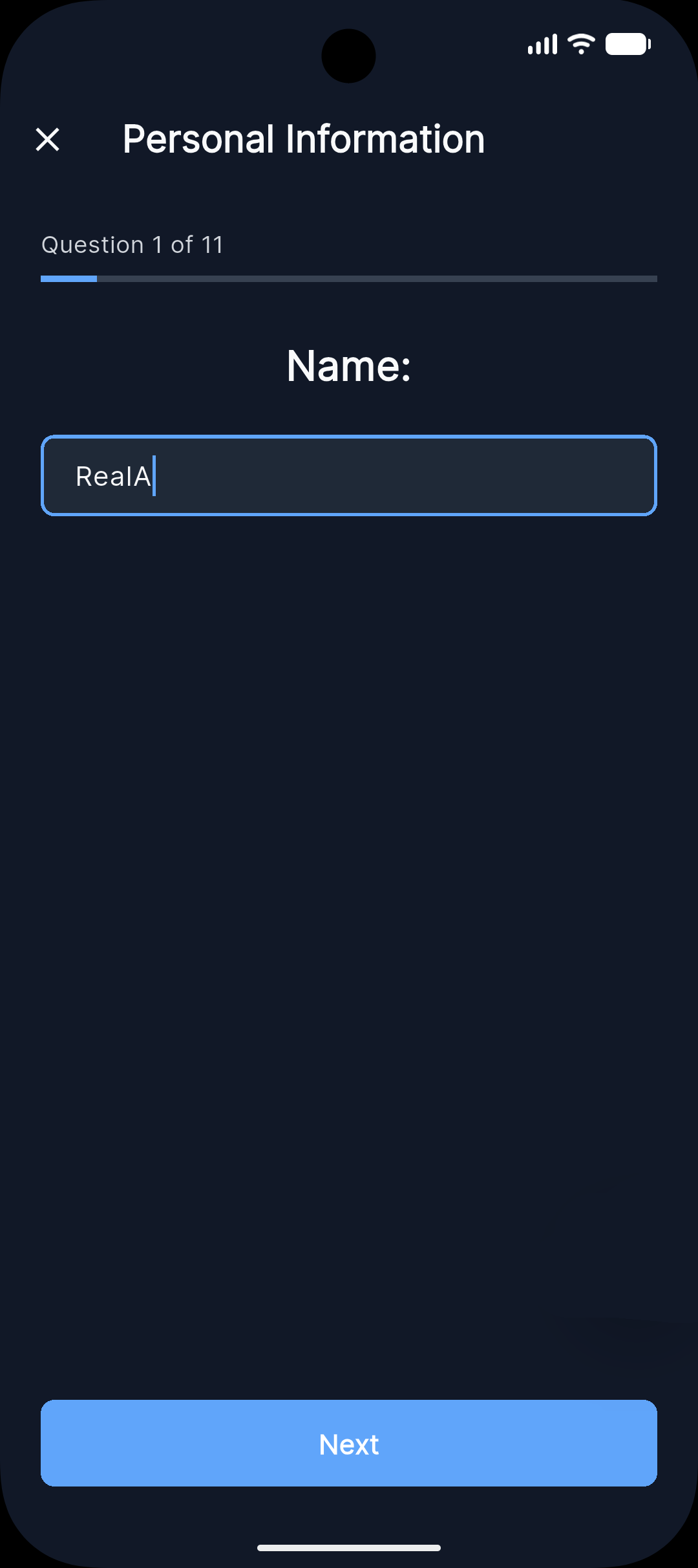 Survey - set up your profile
